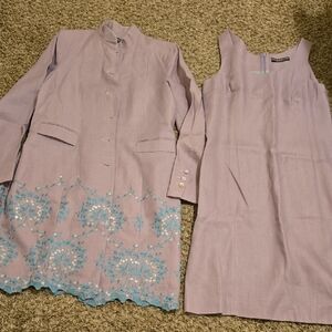 Favourbrook Lavender Embroidered Dress Set.